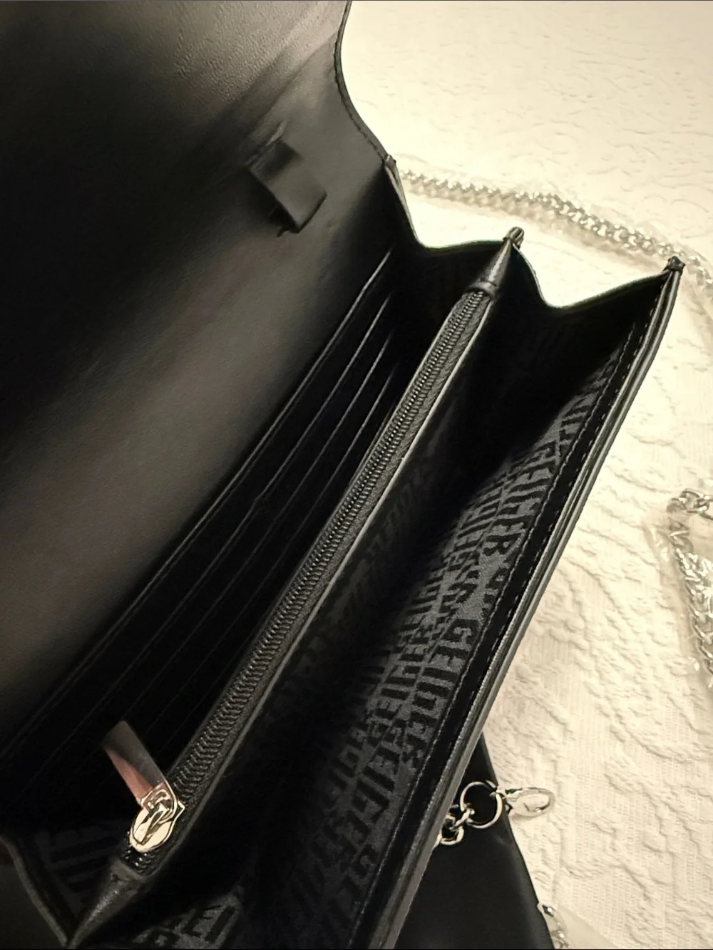 Kurt Geiger Black Velvet Clutch with Crystal Bow